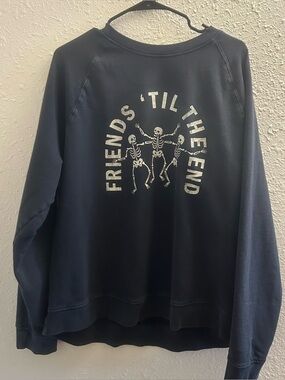 Black 'Friends 'Til The End' Graphic Crewneck Sweater